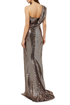 Sequined Cape Dress